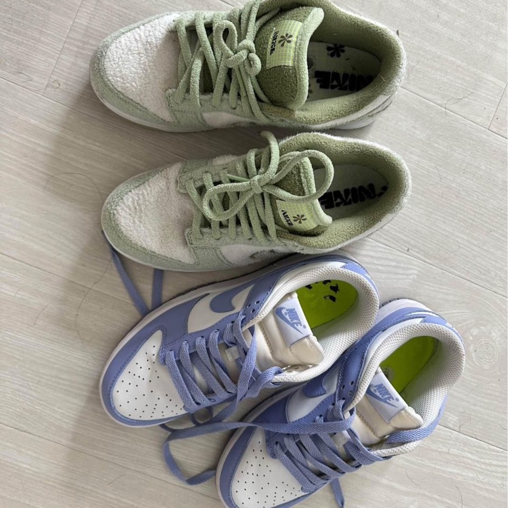 Nike low dunks lilac & honeydew womens 7.5